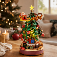 3D houten puzzel kerstboom muziekdoos set Montessori & Speelgoed