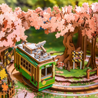 3D houten puzzel muziekdoos Sakura TV doe-het-zelf set Montessori & Speelgoed