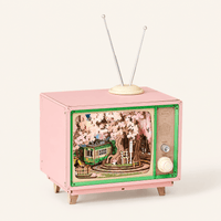 3D houten puzzel muziekdoos Sakura TV doe-het-zelf set Montessori & Speelgoed