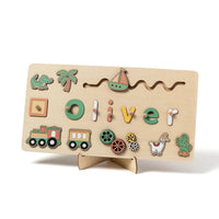 Gepersonaliseerde houten puzzel voor peuters Montessori & Speelgoed