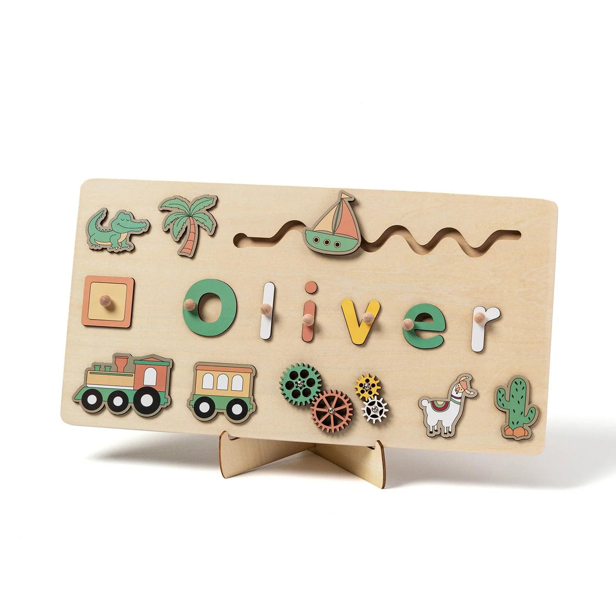 Gepersonaliseerde houten puzzel voor peuters Montessori & Speelgoed