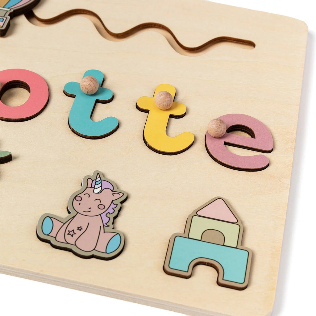 Gepersonaliseerde houten puzzel voor peuters Montessori & Speelgoed