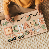Gepersonaliseerde houten puzzel voor peuters Montessori & Speelgoed
