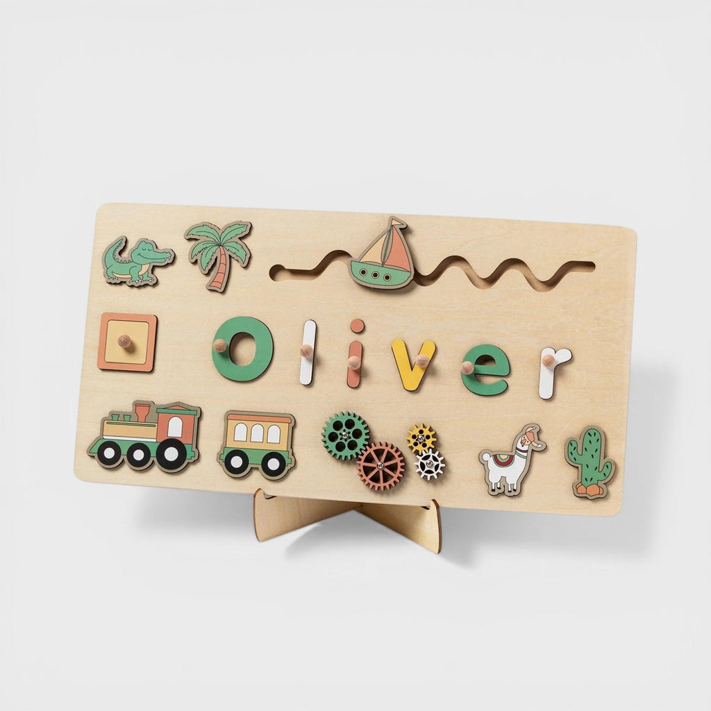 Gepersonaliseerde houten puzzel voor peuters Montessori & Speelgoed