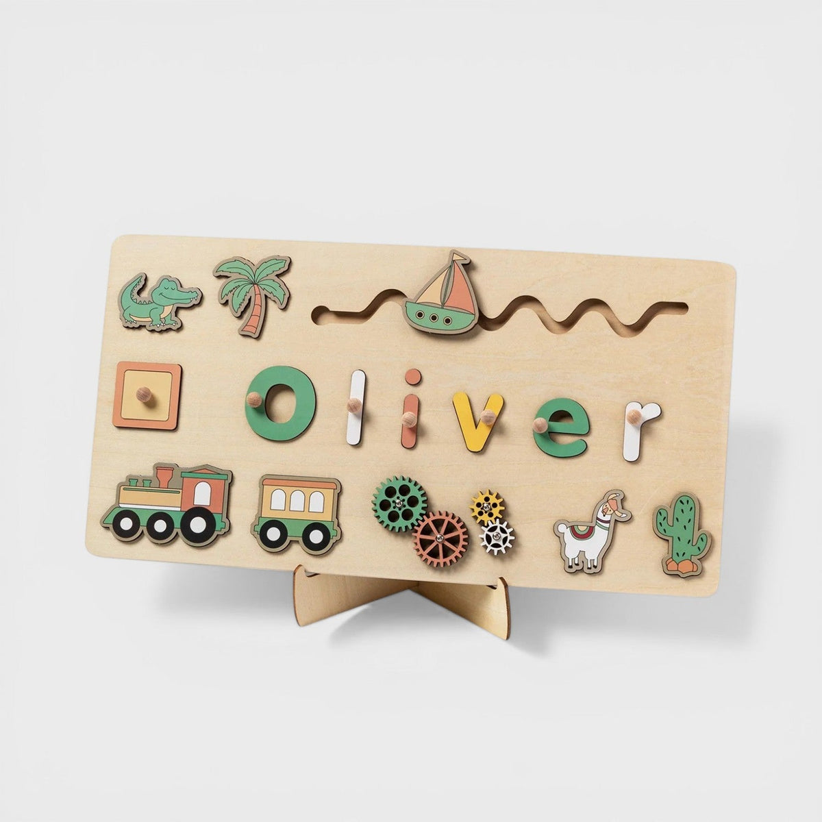 Gepersonaliseerde houten puzzel voor peuters Montessori & Speelgoed