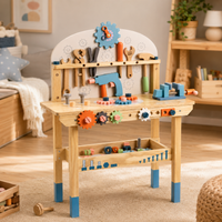 Grote houten gereedschapsbankset voor kinderen Montessori & Speelgoed