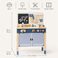 Houten speelgoed-werkbankset voor kinderen Montessori & Speelgoed