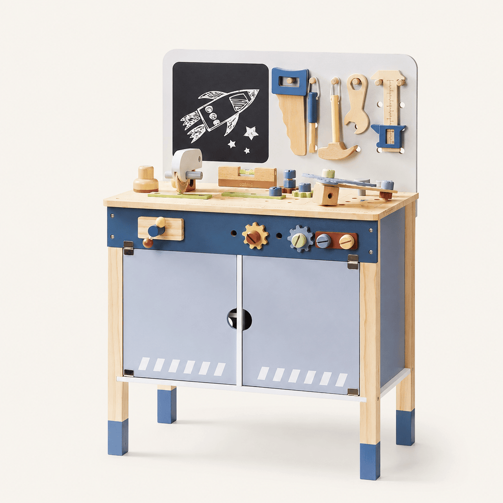 Houten speelgoed-werkbankset voor kinderen Montessori & Speelgoed