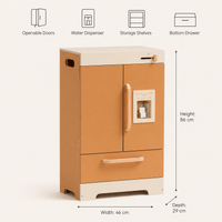 Houten speelkeuken complete set voor kinderen abrikoos Montessori & Speelgoed