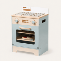 Houten speelkeuken complete set voor kinderen blauw Montessori & Speelgoed