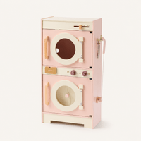 Houten speelkeuken complete set voor kinderen roze Montessori & Speelgoed