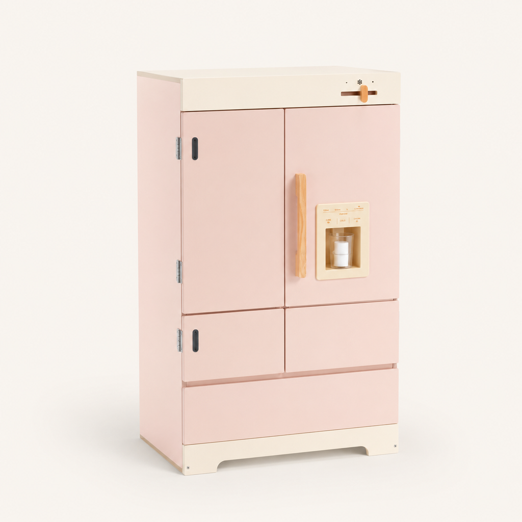 Houten speelkeuken complete set voor kinderen roze Montessori & Speelgoed