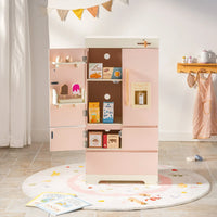 Houten speelkeuken complete set voor kinderen roze Montessori & Speelgoed