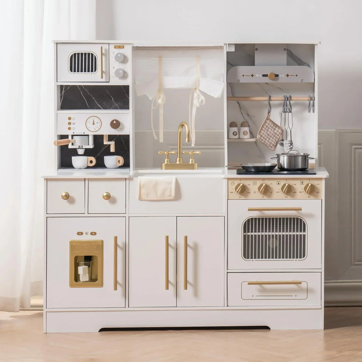 Houten speelkeuken voor kinderen met gootsteenset Montessori & Speelgoed