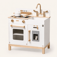 Houten speelkeuken voor kinderen met licht en geluid Montessori & Speelgoed