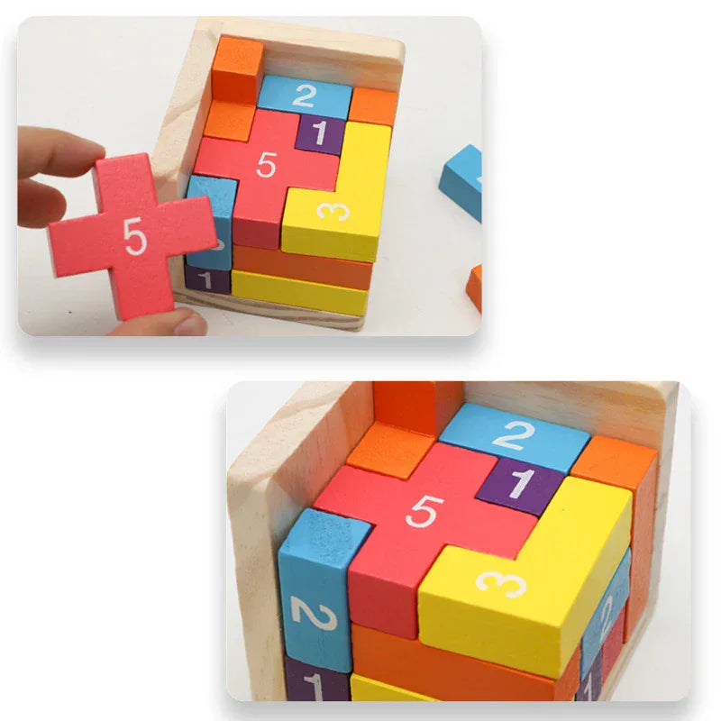 Montessori 3D-kubuspuzzel Montessori & Speelgoed