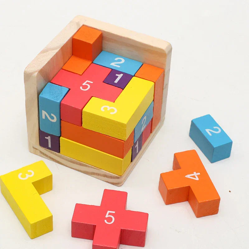 Montessori 3D-kubuspuzzel Montessori & Speelgoed