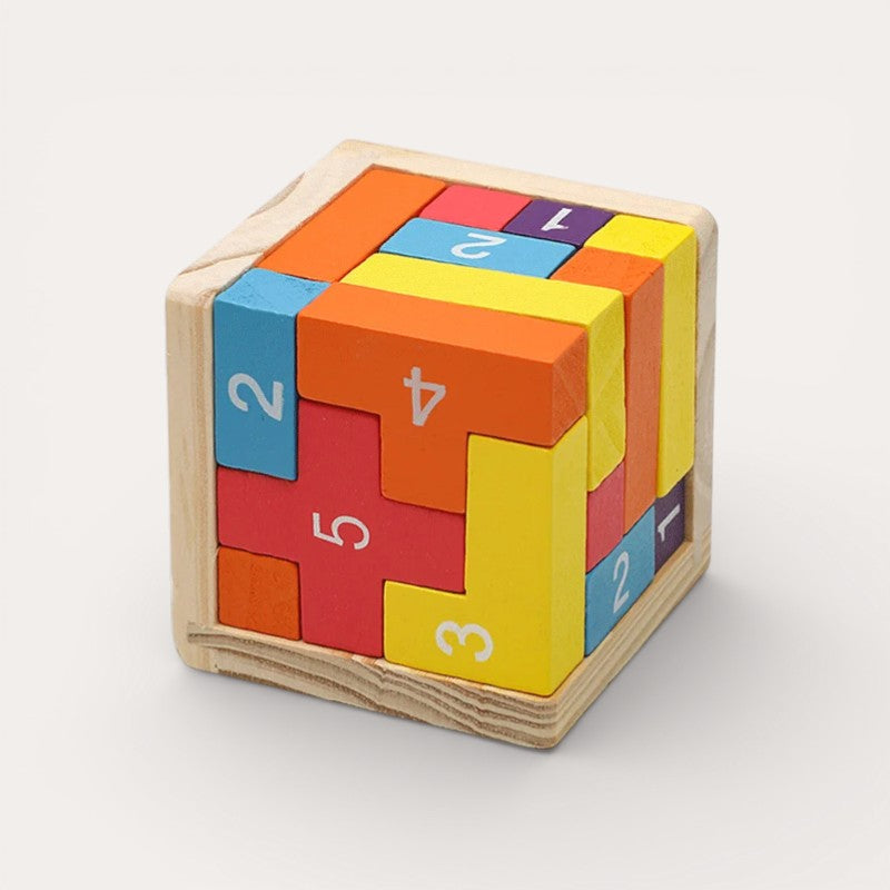 Montessori 3D-kubuspuzzel Montessori & Speelgoed