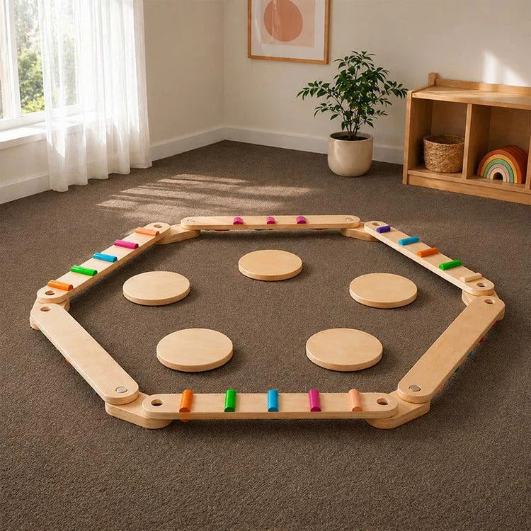 Montessori balanceerbalken en stenen Montessori & Speelgoed