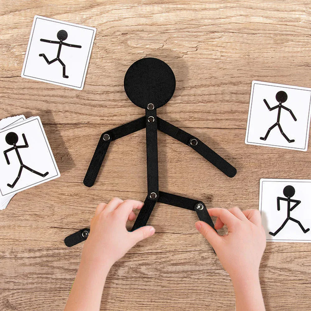 Montessori beweegbaar houten figuur Montessori & Speelgoed