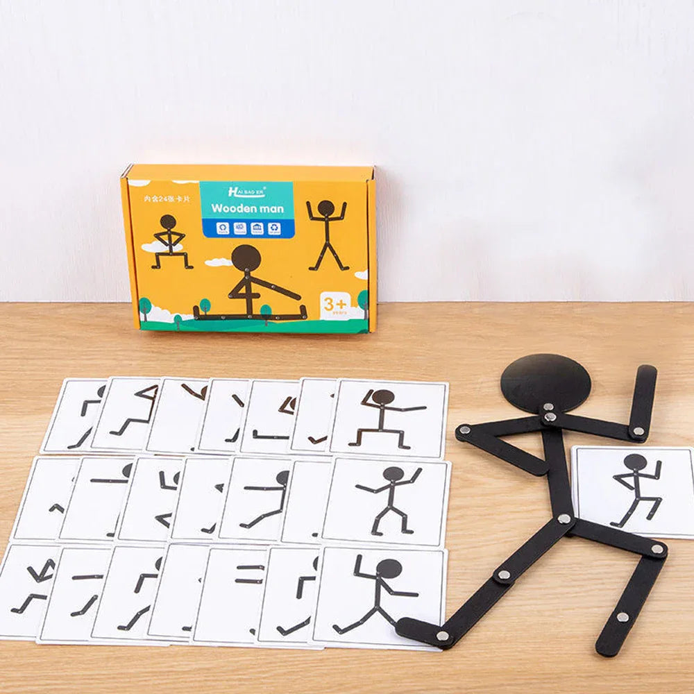 Montessori beweegbaar houten figuur Montessori & Speelgoed