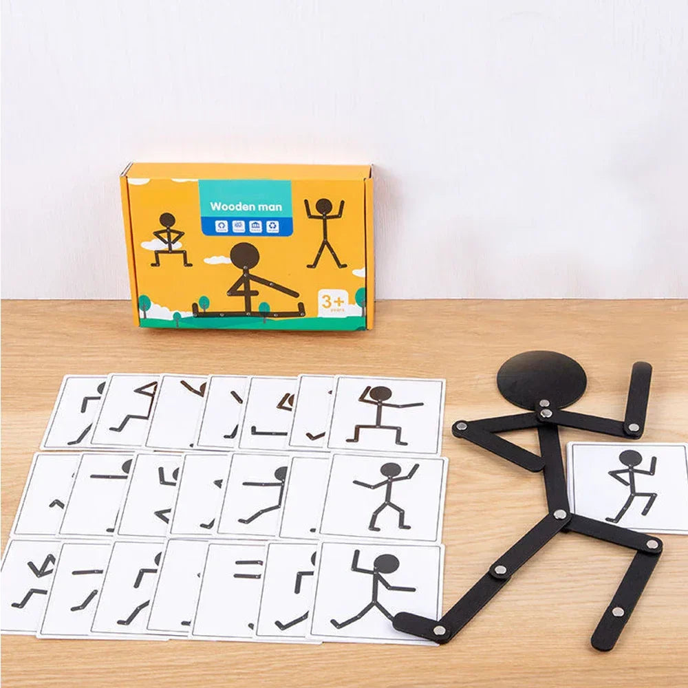 Montessori beweegbaar houten figuur Montessori & Speelgoed