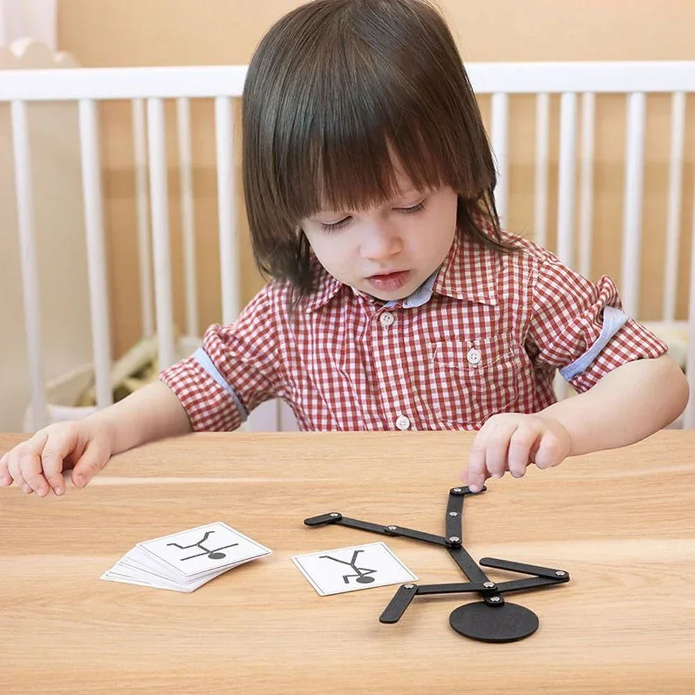 Montessori beweegbaar houten figuur Montessori & Speelgoed