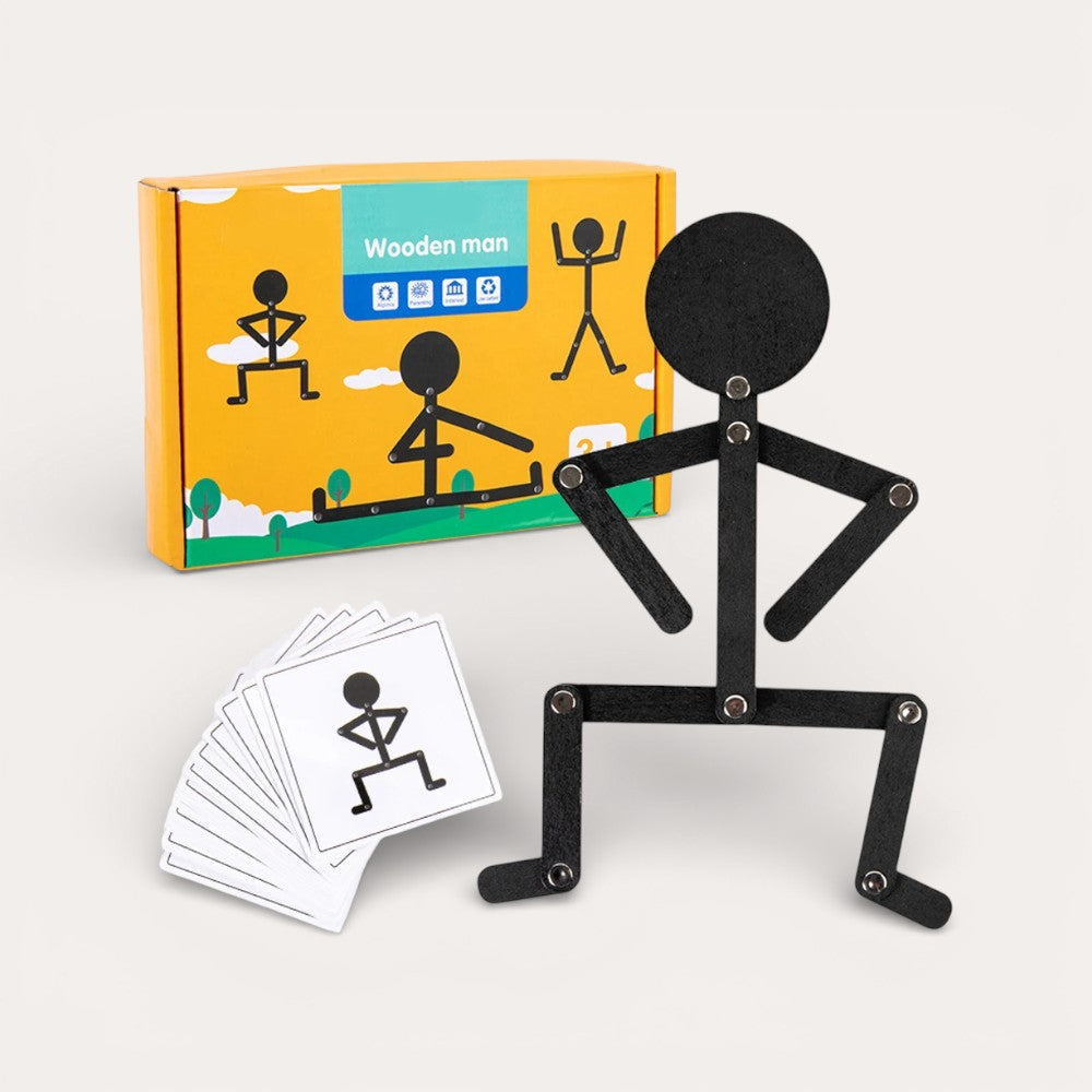 Montessori beweegbaar houten figuur Montessori & Speelgoed