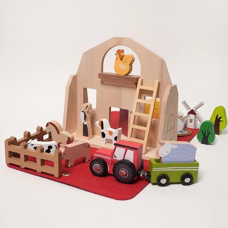 Montessori draagbare boerderij speelset Montessori & Speelgoed