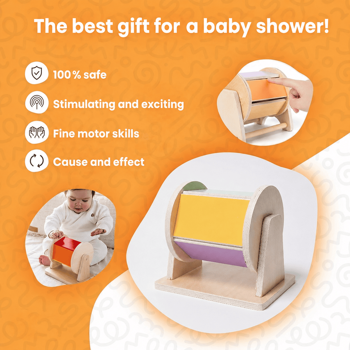 Montessori draaiende trommel Montessori & Speelgoed