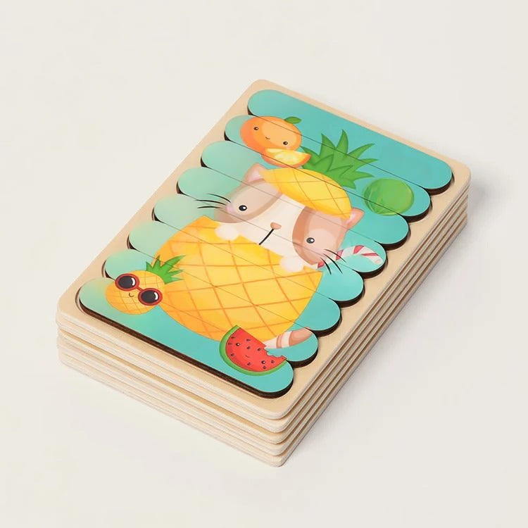 Montessori dubbelzijdige puzzels Montessori & Speelgoed