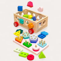 Montessori geometrisch vormen-stapelspeelgoed Montessori & Speelgoed