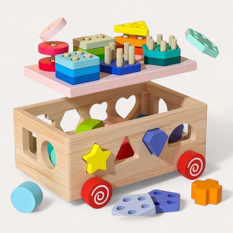 Montessori geometrisch vormen-stapelspeelgoed Montessori & Speelgoed