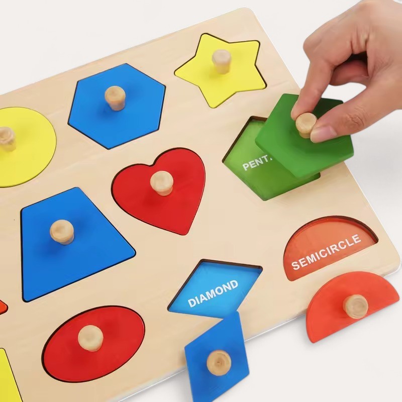Montessori geometrische vormen- en kleurenpuzzel Montessori & Speelgoed