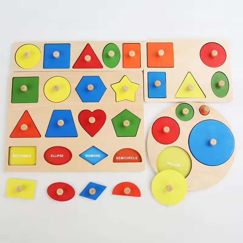 Montessori geometrische vormen- en kleurenpuzzel Montessori & Speelgoed