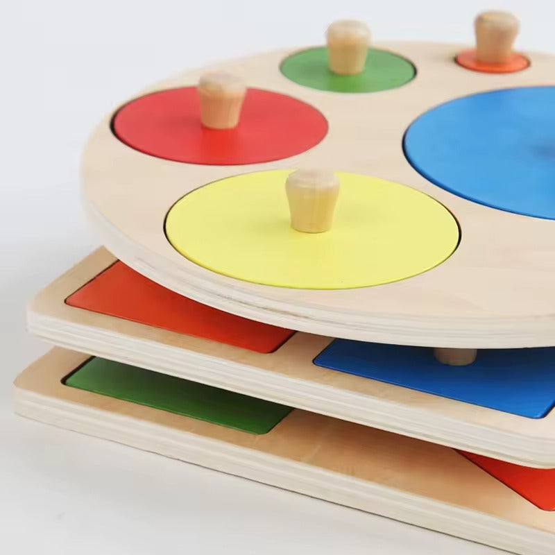 Montessori geometrische vormen- en kleurenpuzzel Montessori & Speelgoed