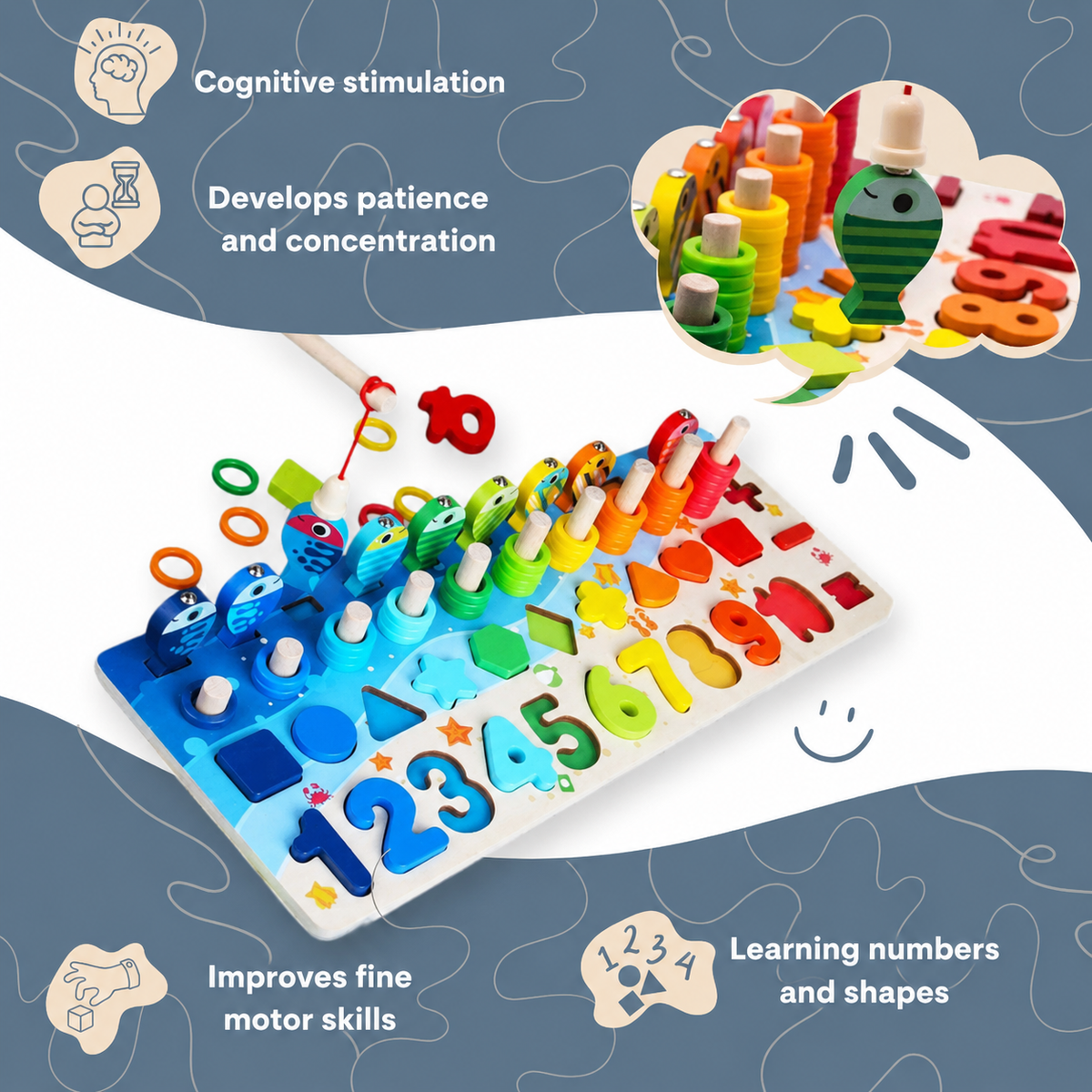 Montessori hengel- en vormenspel Montessori & Speelgoed