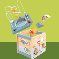 Montessori houten activiteitenkubus Montessori & Speelgoed