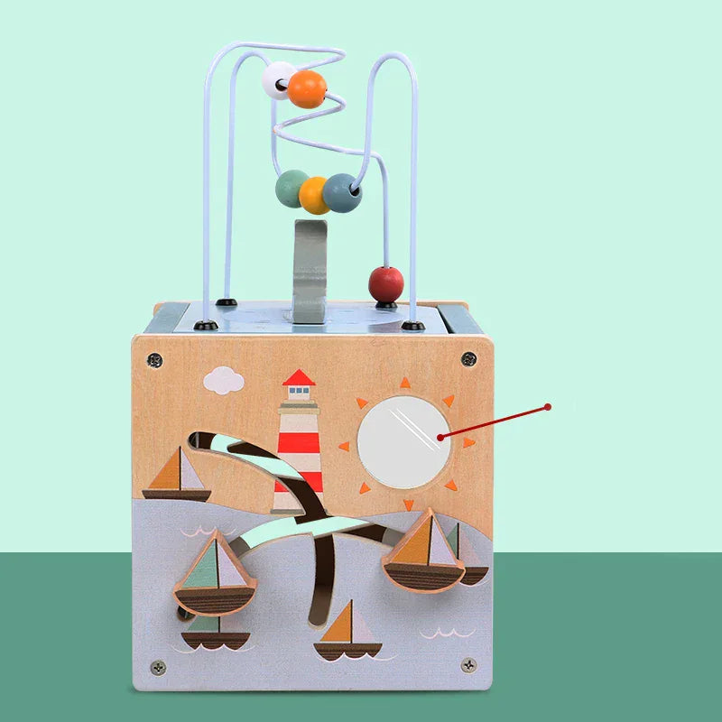 Montessori houten activiteitenkubus Montessori & Speelgoed