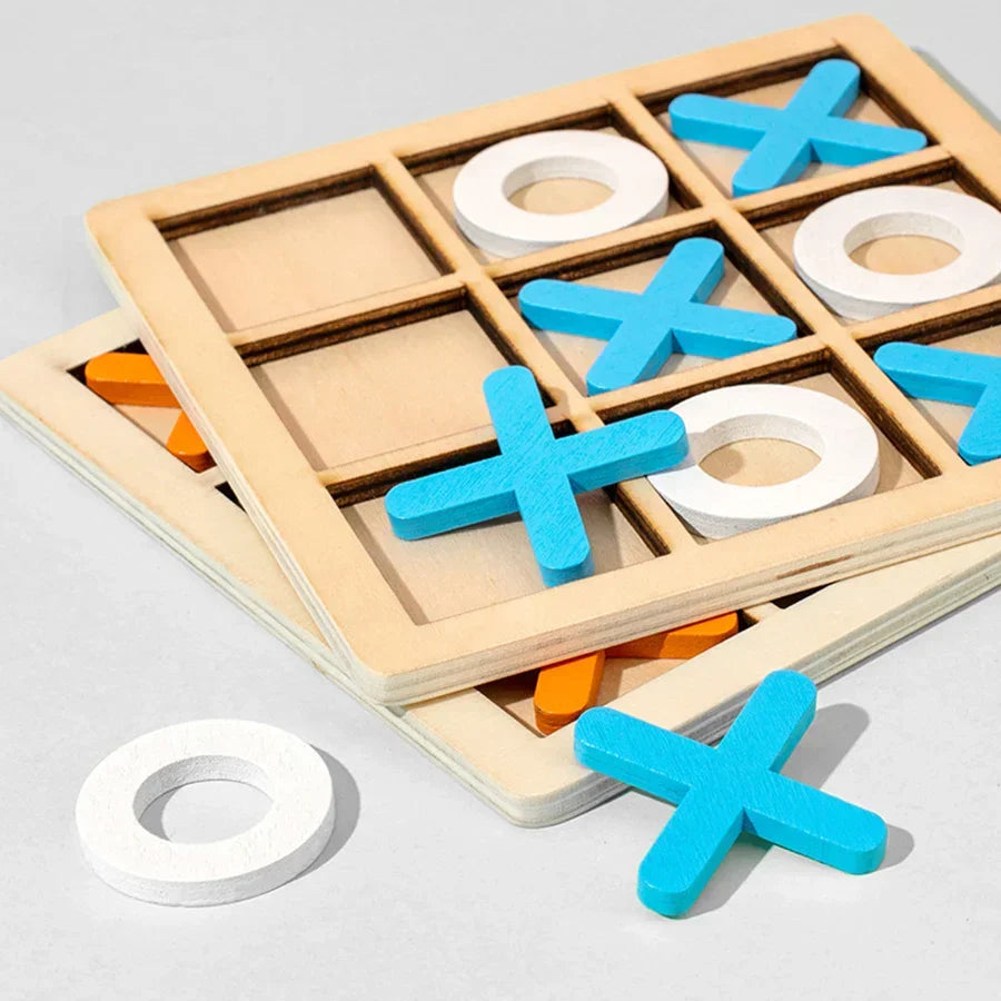 Montessori houten boter-kaas-en-eieren spel Montessori & Speelgoed