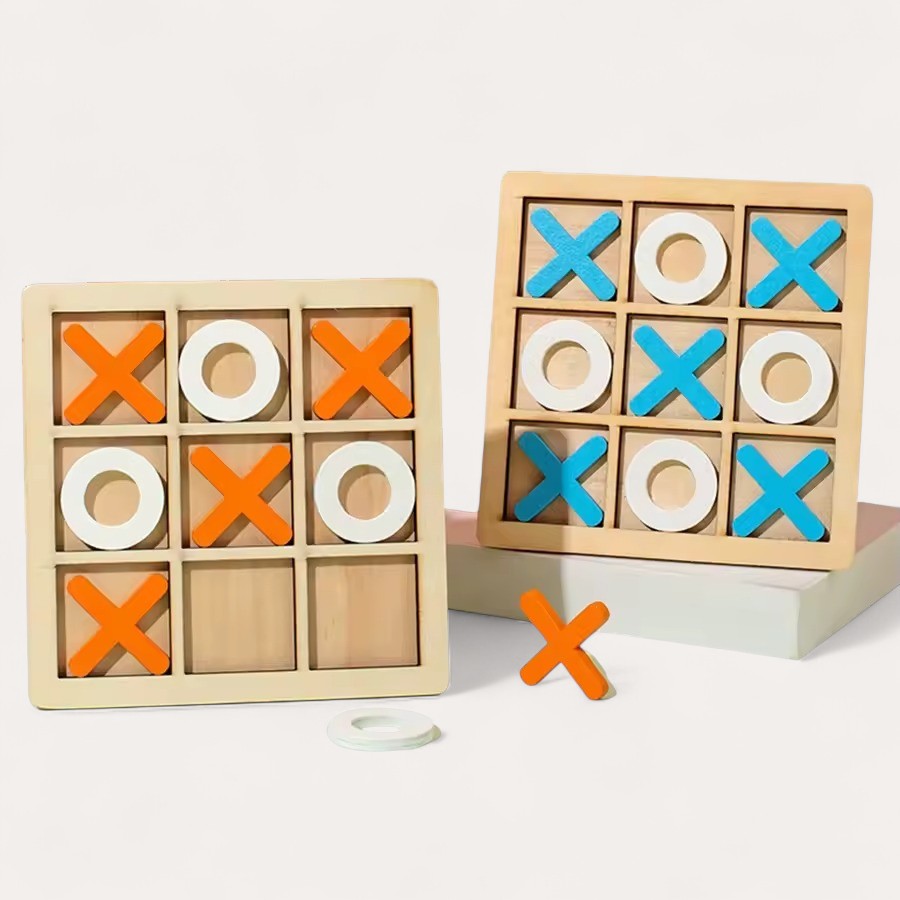 Montessori houten boter-kaas-en-eieren spel Montessori & Speelgoed