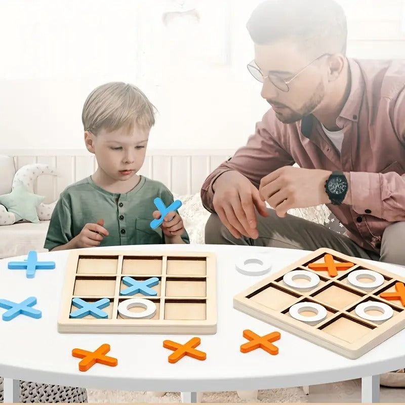 Montessori houten boter-kaas-en-eieren spel Montessori & Speelgoed