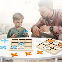 Montessori houten boter-kaas-en-eieren spel Montessori & Speelgoed
