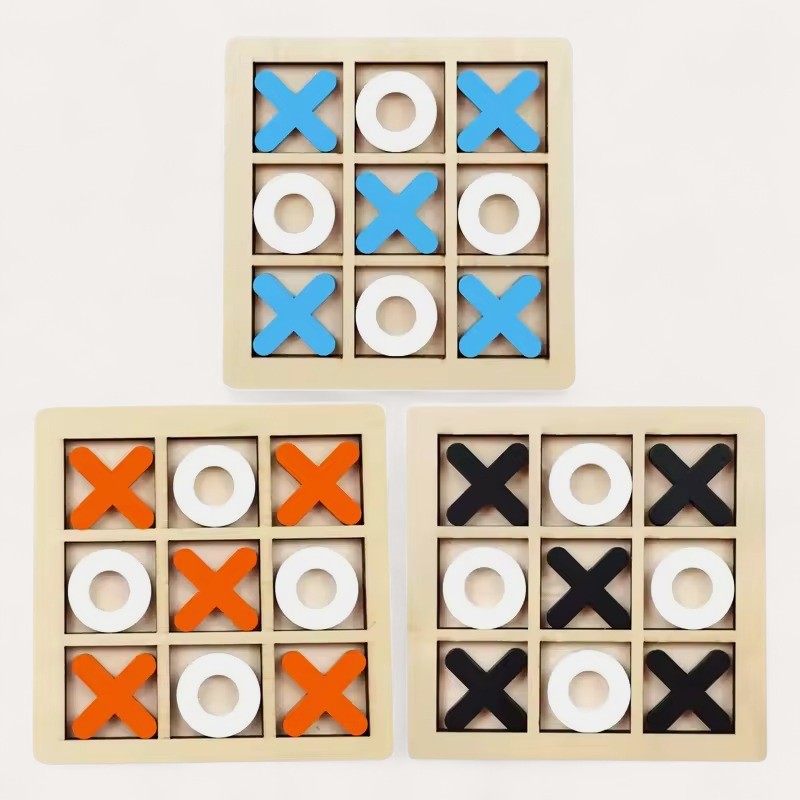 Montessori houten boter-kaas-en-eieren spel Montessori & Speelgoed