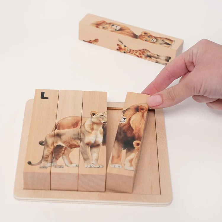 Montessori houten dierenpuzzels Montessori & Speelgoed