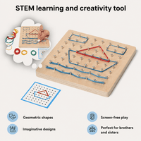 Montessori houten geometrisch activiteitenbord Montessori & Speelgoed
