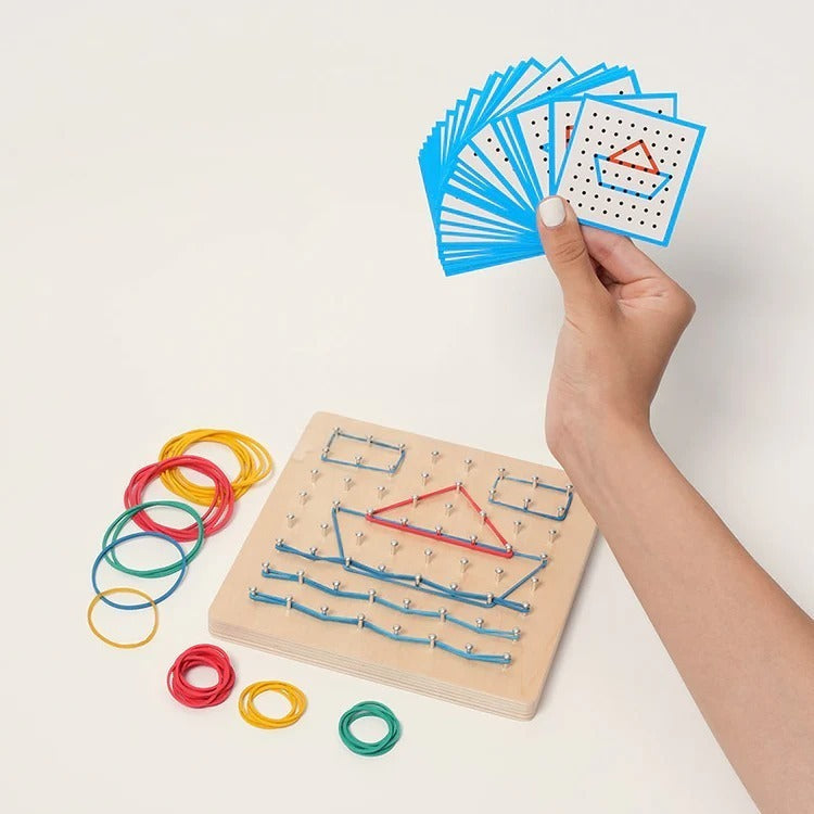 Montessori houten geometrisch activiteitenbord Montessori & Speelgoed