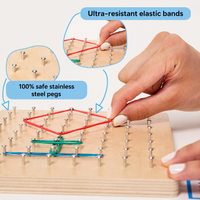 Montessori houten geometrisch activiteitenbord Montessori & Speelgoed