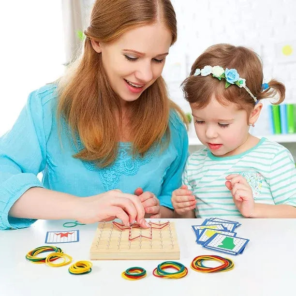 Montessori houten geometrisch activiteitenbord Montessori & Speelgoed