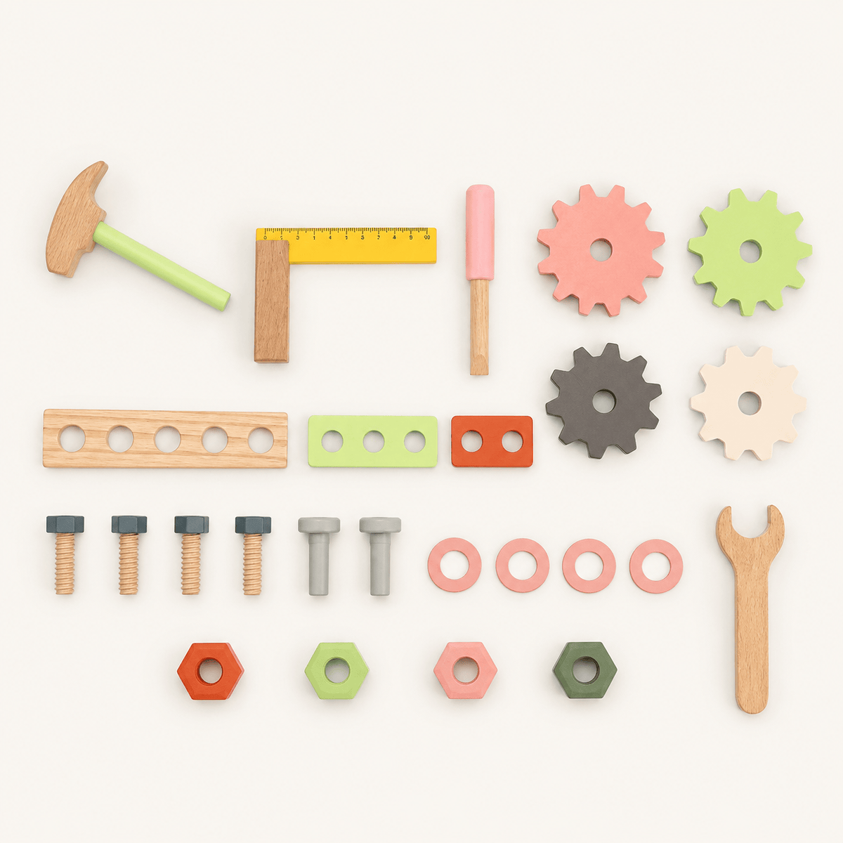 Montessori houten gereedschapsbankset voor kinderen Montessori & Speelgoed